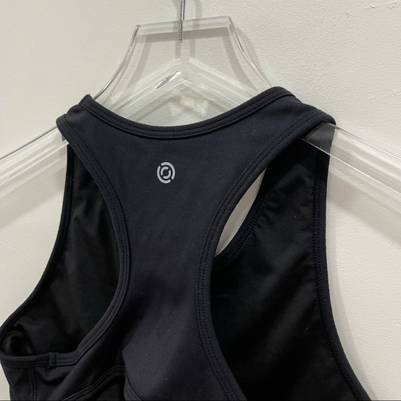 Core 10 Black Sports Bra Stripe Strappy Back X-Small Sporty Athletic Athleisure - Picture 5 of 6